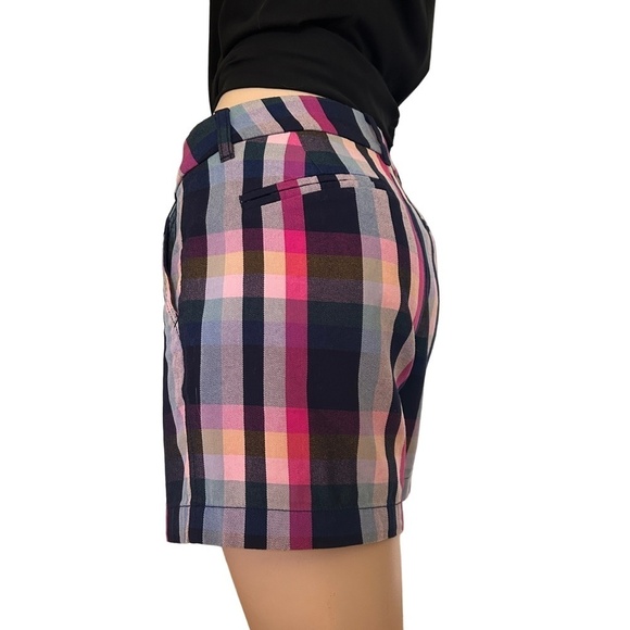 Re-Imagined Shorts by J. CREW 100% Cotton Bold Pastel Madras Plaid Classic NWOT - Picture 4 of 9